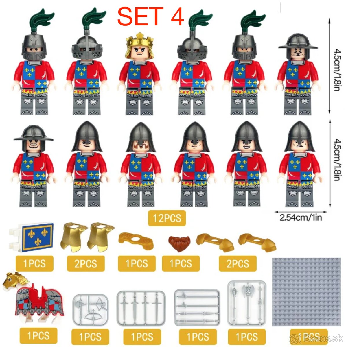 Figúrky Rytieri 5 - typ lego, nové, nehrané - 4