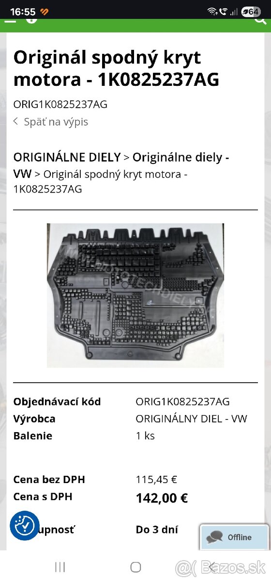 Kryt motora vw škoda - 4