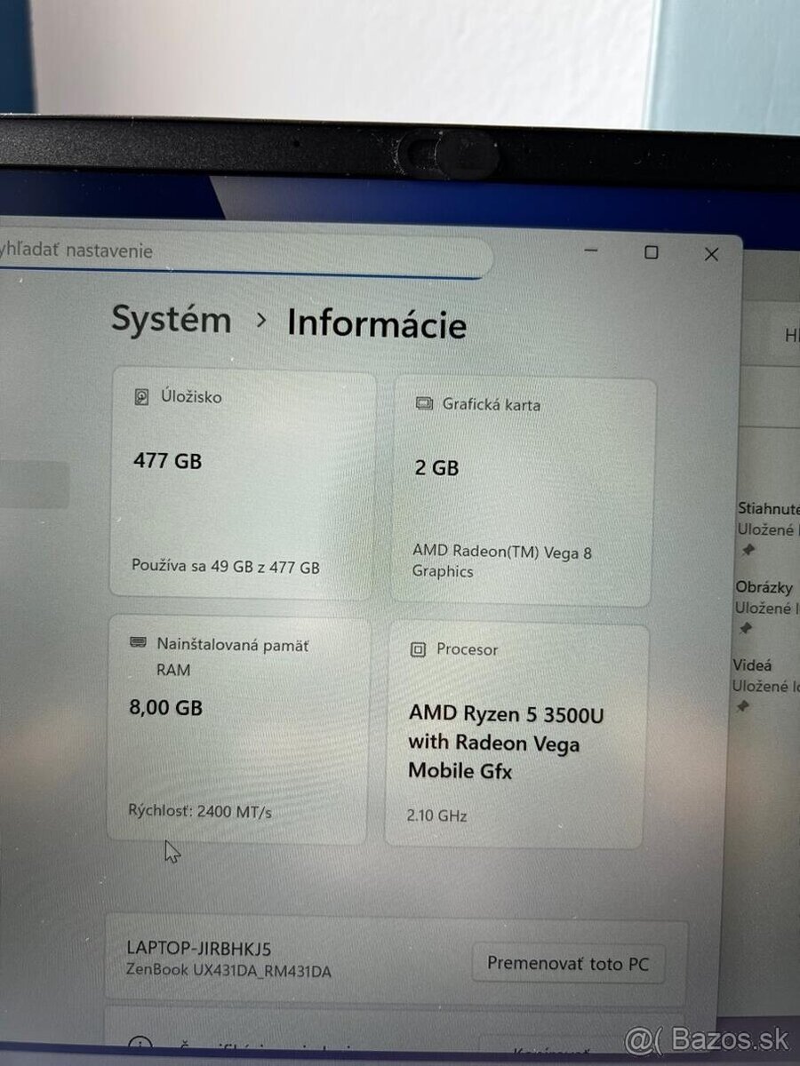 ASUS ZenBook RM413DA Ryzen 5 / 8GB / 512GB SSD - 4