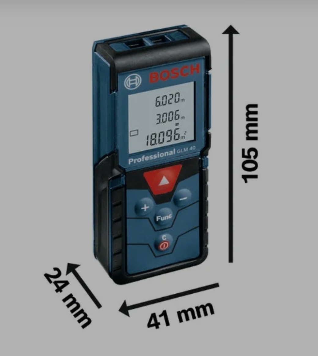 laserový merač vzdialeností Bosch GLM 40 Professional. - 4