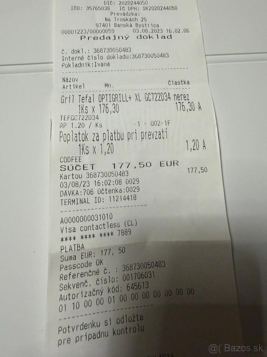 Predám elektrický gril Tefal OptiGrill+ XL GC722D34 - 4