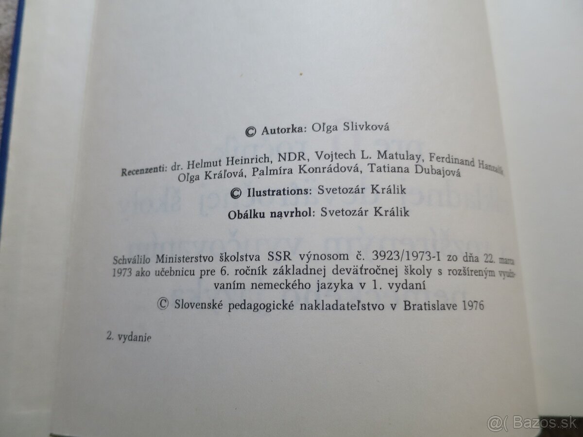 2x nemčina - ZŠ učebnice (1976-1977), Oľga Slivková - 4