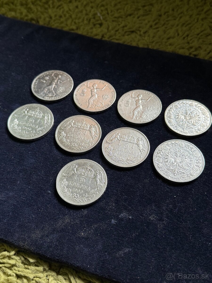 Strieborné mince 5 Koruna - 4