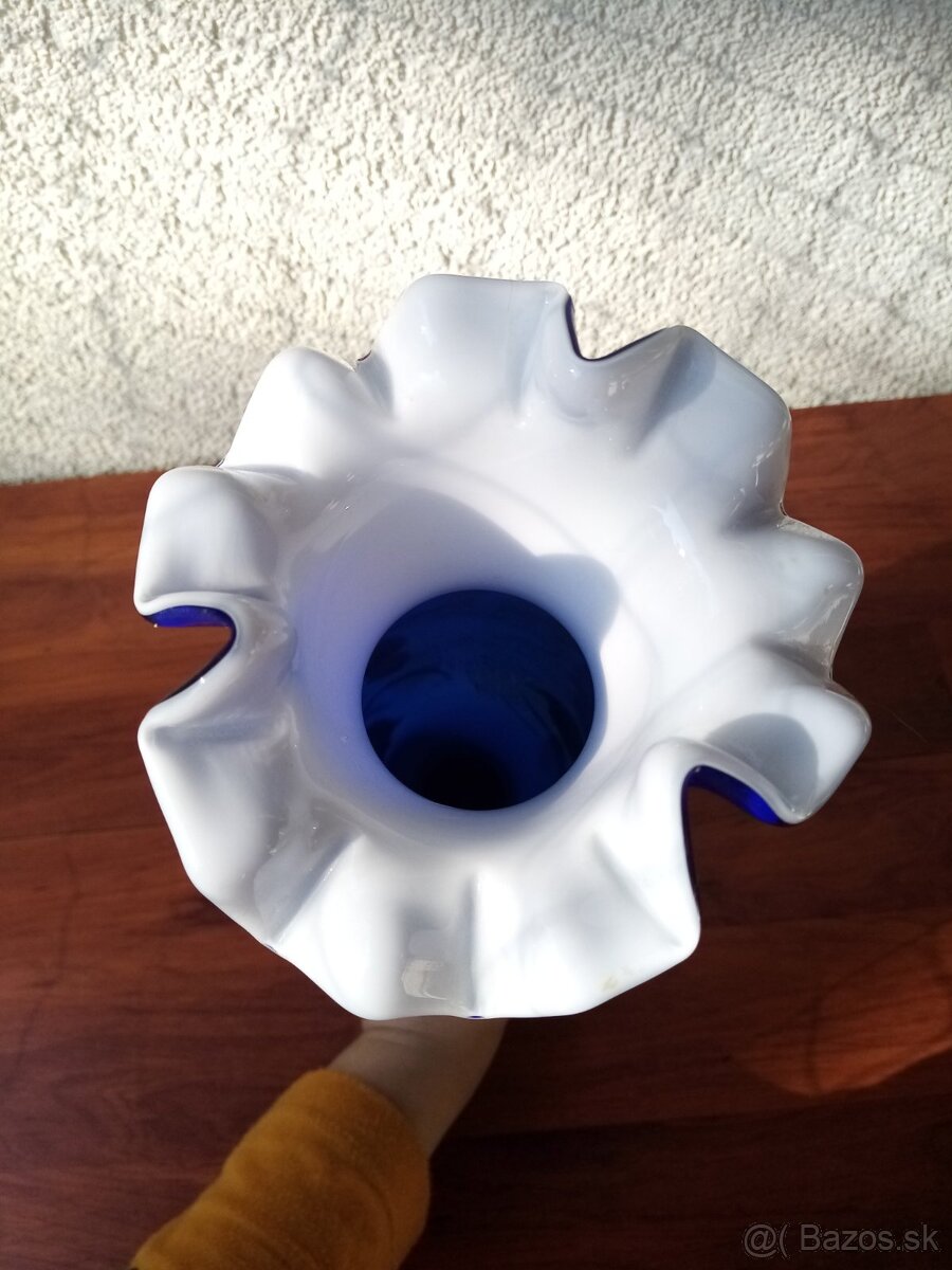 Stará kobaltová československá váza - 4