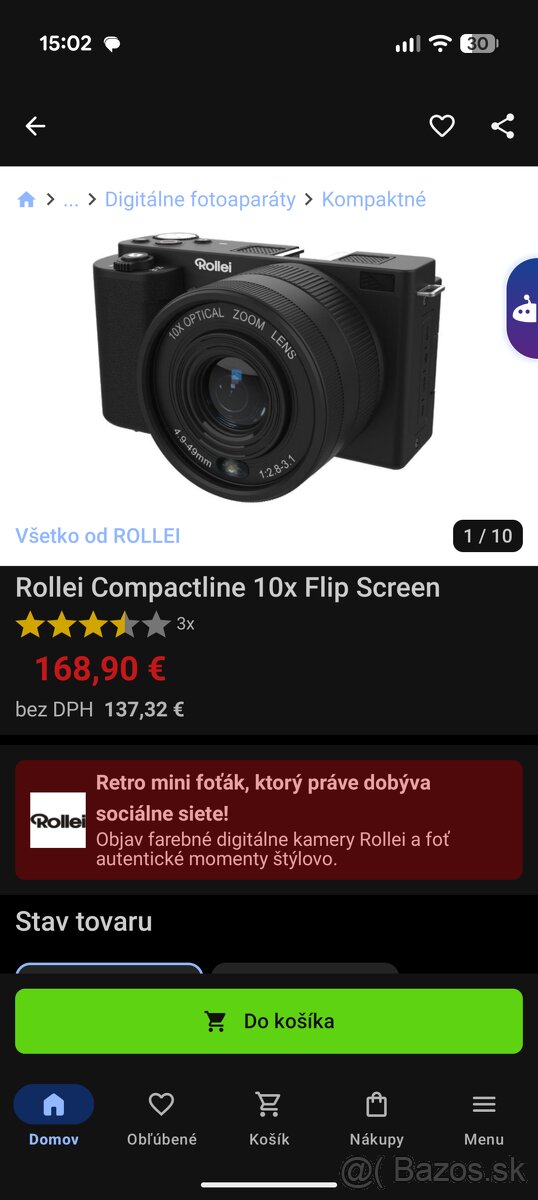 Rollei Compactline 10x Flip Screen - 4