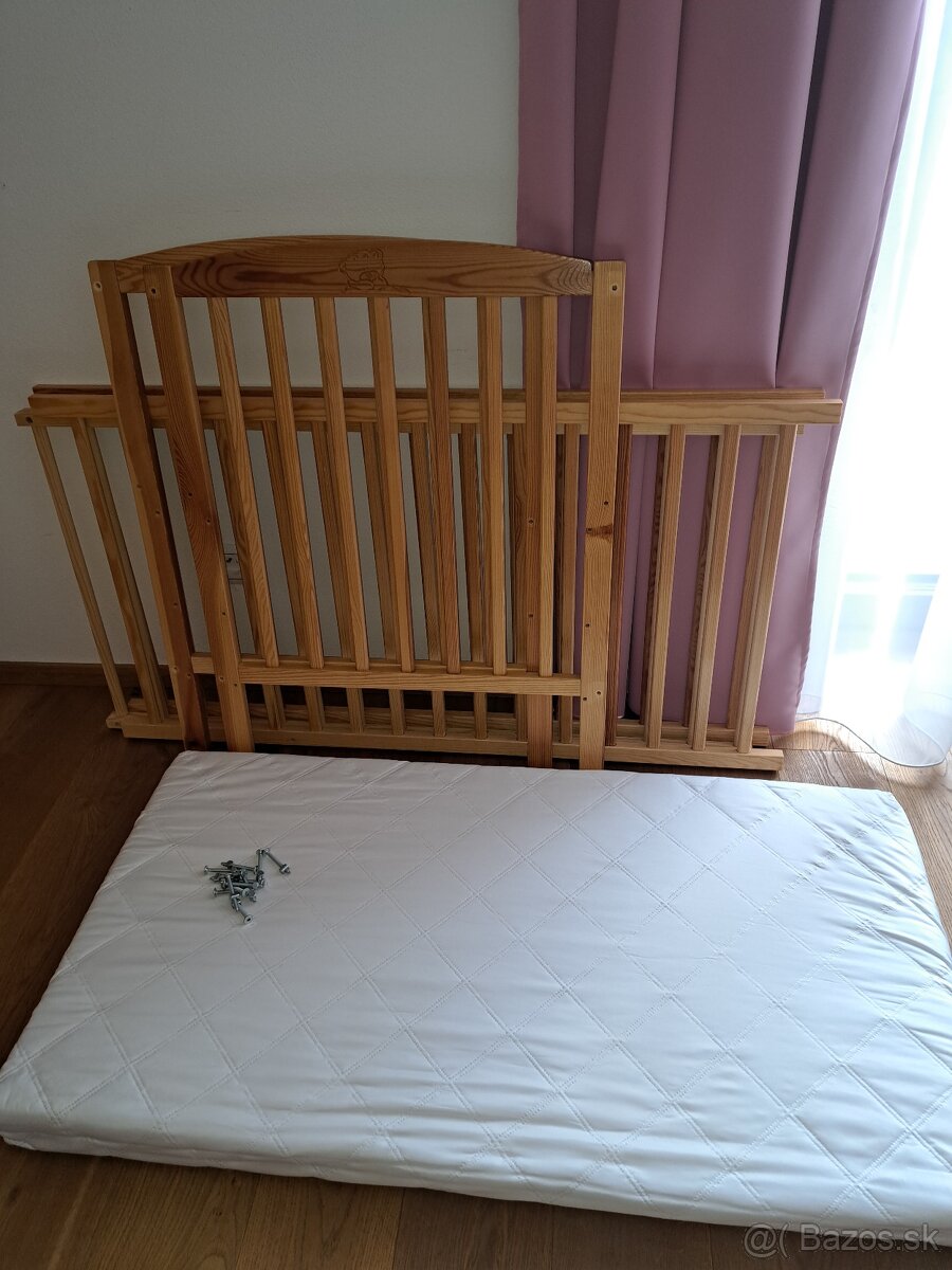 Detská drevená postieľka - 4