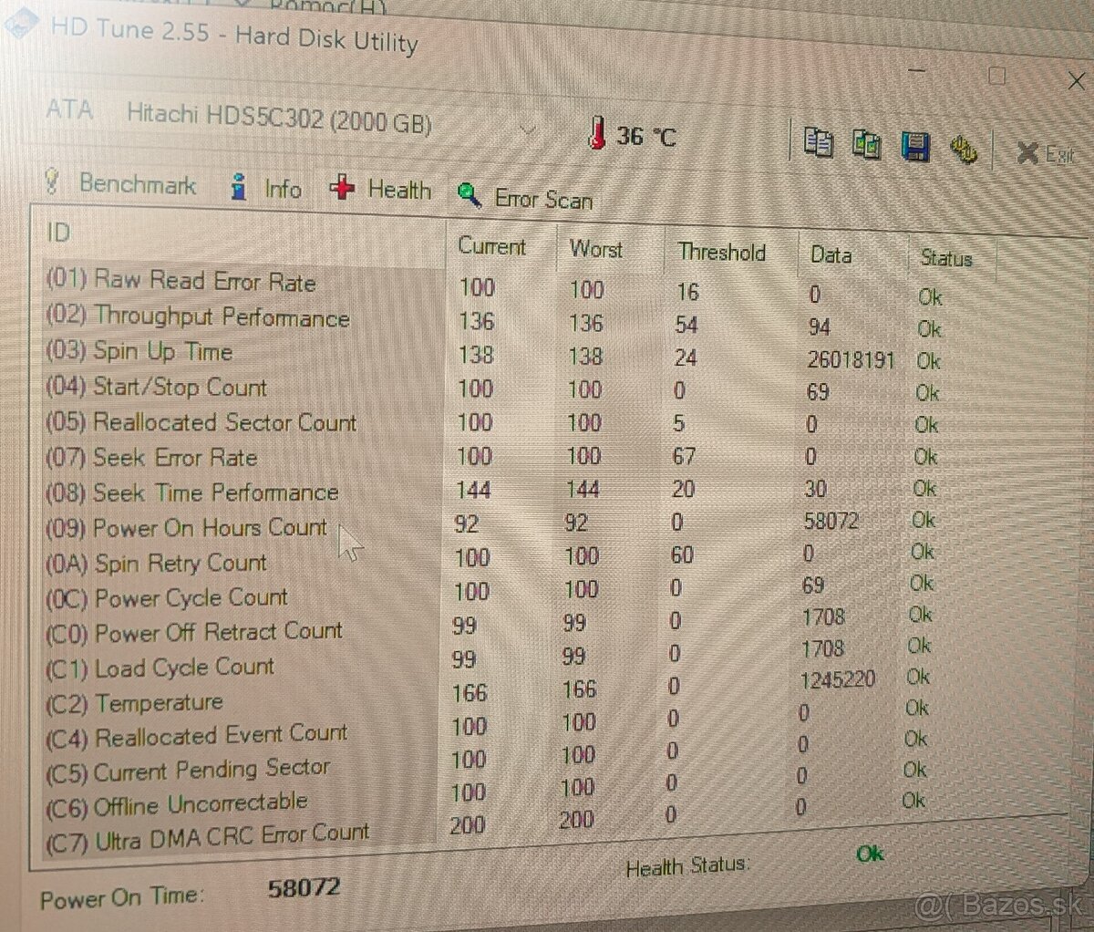 Predám 2TB pevný disk Hitachi 3,5" - 4