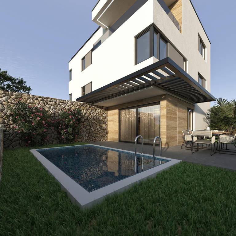 CHORVÁTSKO - Apartmán s bazénom v modernom dome - MANDRE, os - 4