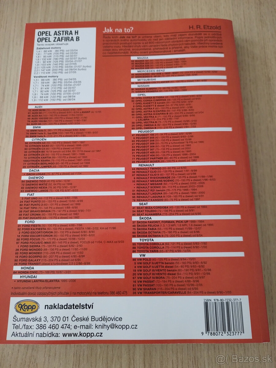 Kniha Údržba a opravy Opel Astra/Zafira - 4