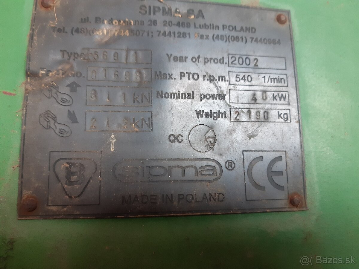 predám lis na okrúhle balíky zn.Sipma - 4