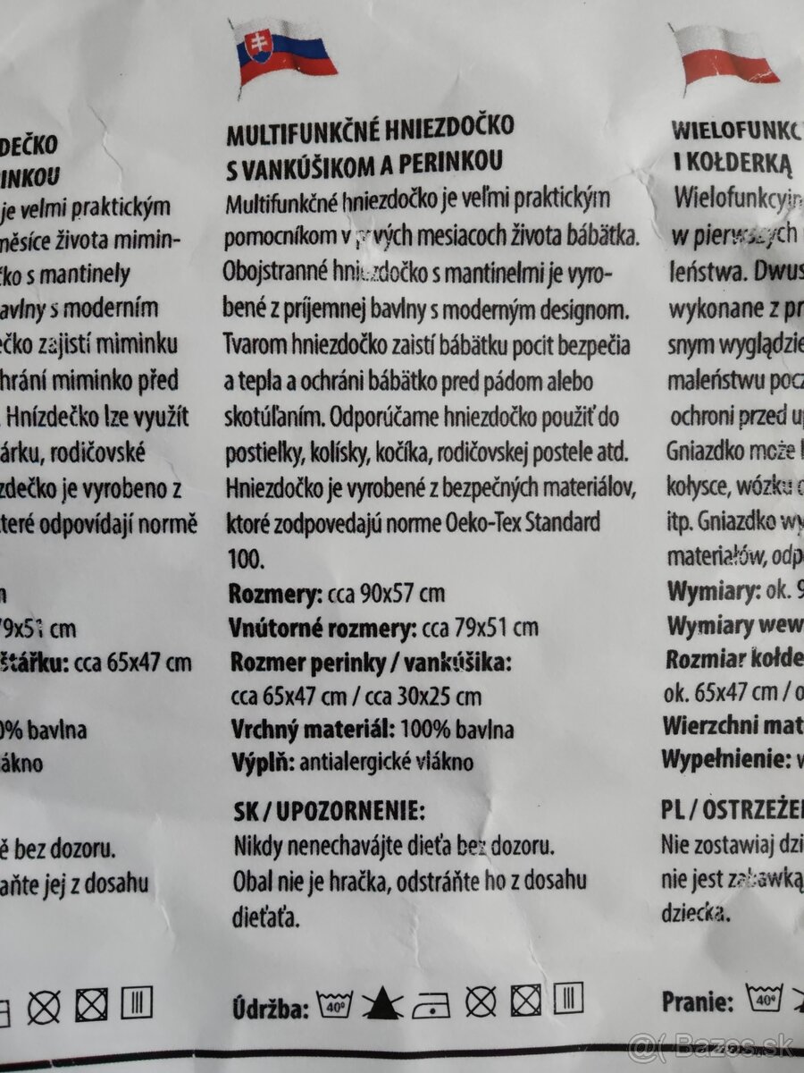 Hniezdočko s perinkou a vankúšom - 4