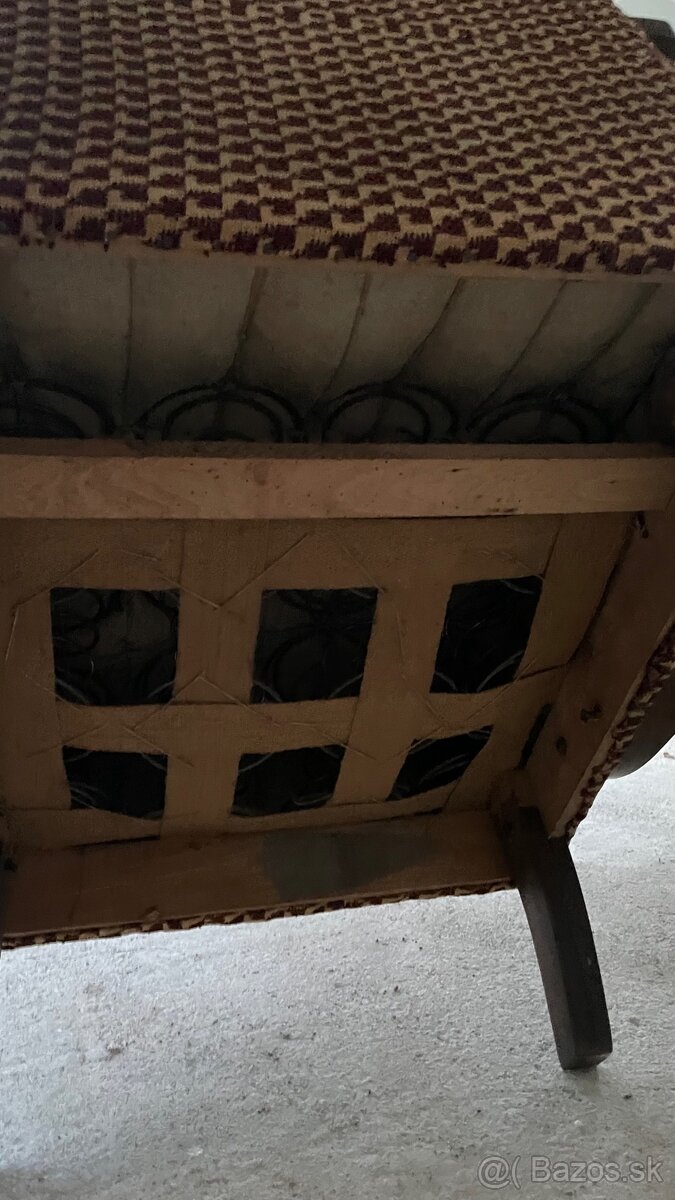 Halabala kresla + taburetky - 4