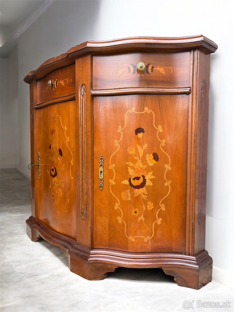 Intarzovaná rustikálna komoda, S120xV87xH37 - 4