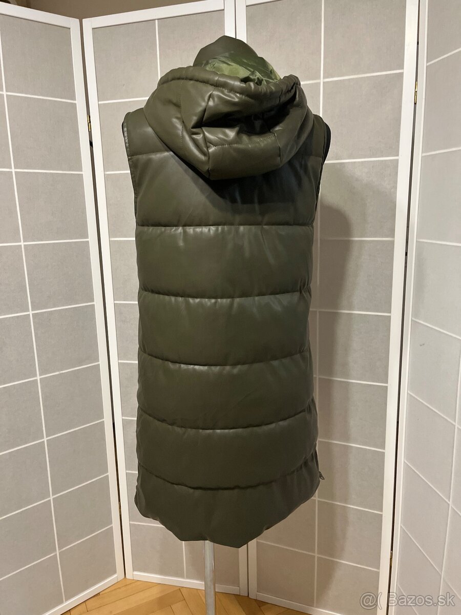 Damska dlha koženková vesta - 4