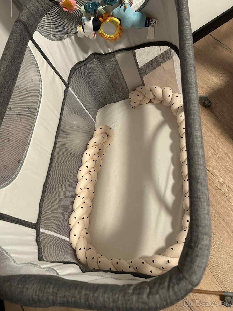 Postieľka MoMi SMART BED 4v1 sivá - 4