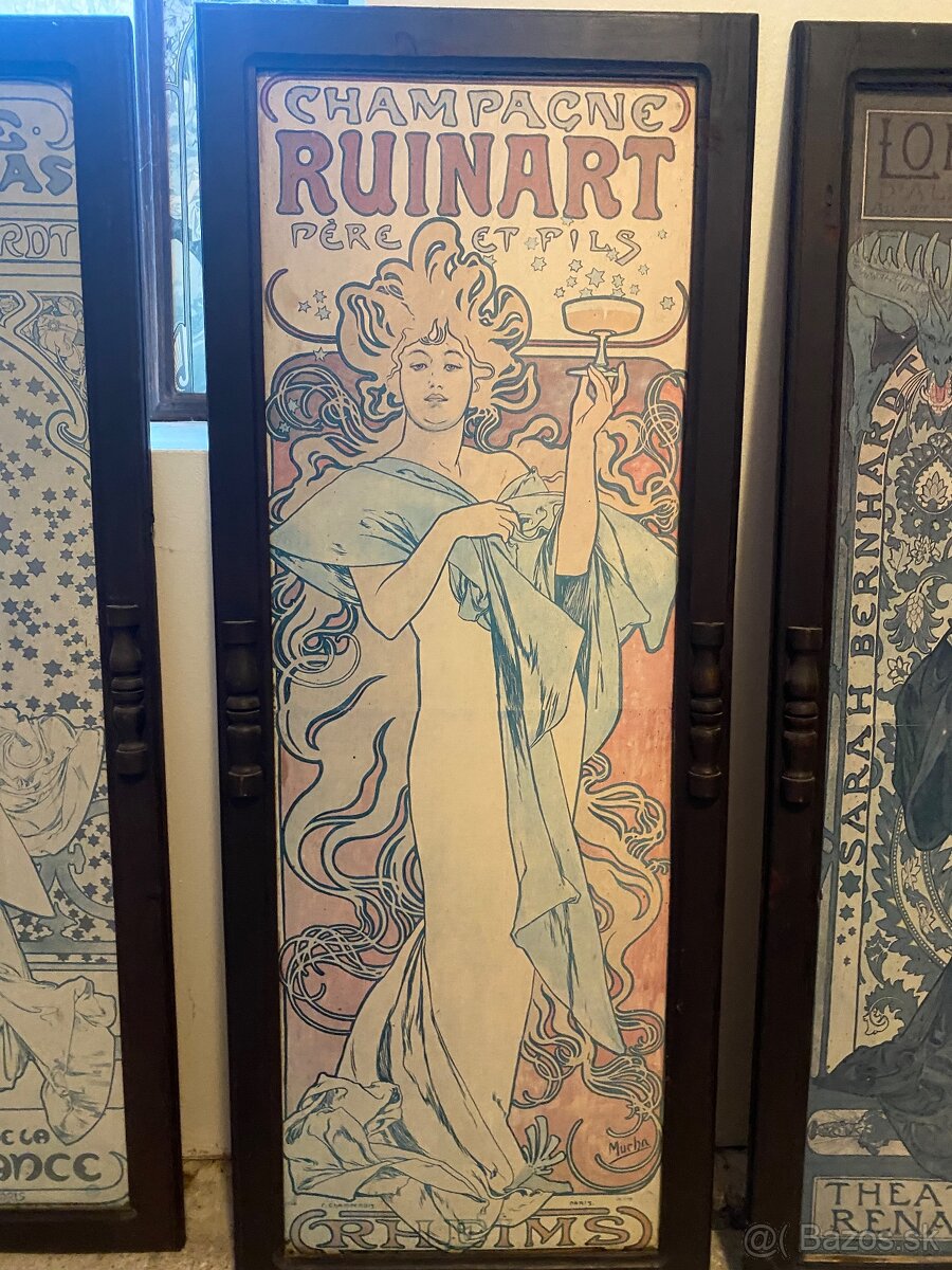 Alfonz Mucha krásne 4 secesné obrazy na stenu - 4