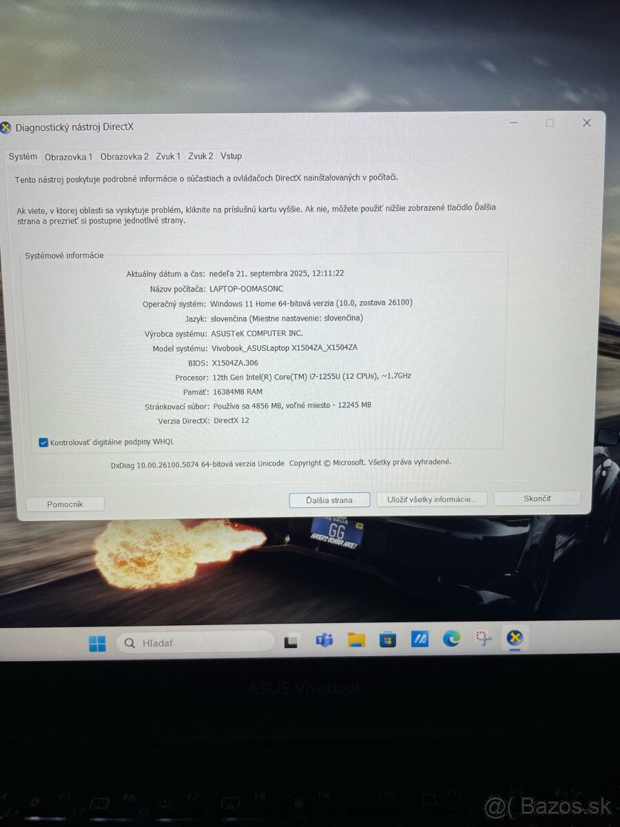 Asus Vivobook 15 (X1504ZA-BQ135W) modrý - 4