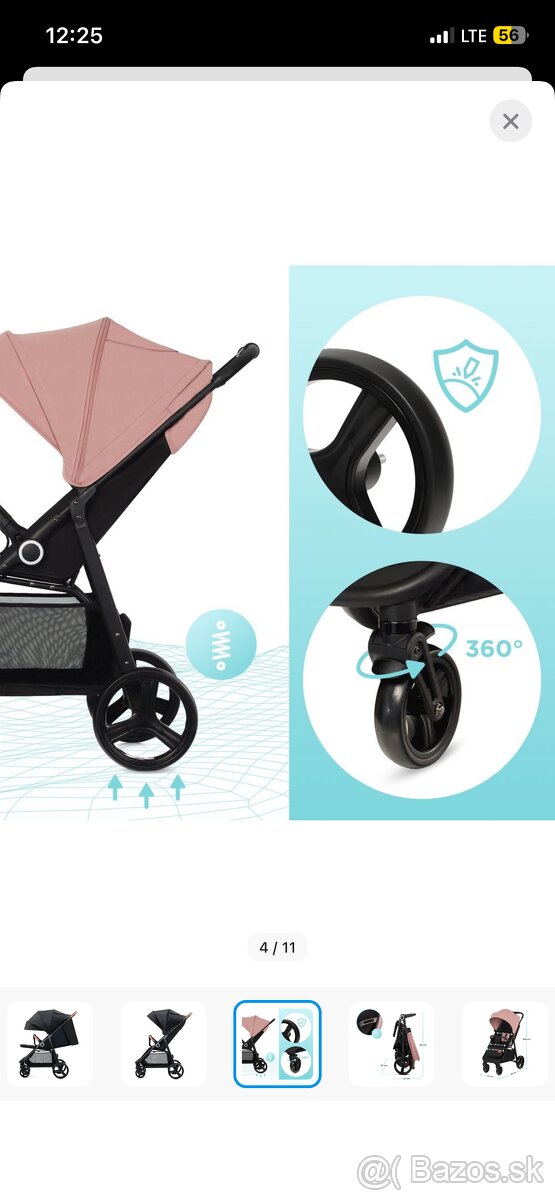 Športovy kočík Kinderkraft Grande Plus Black - 4