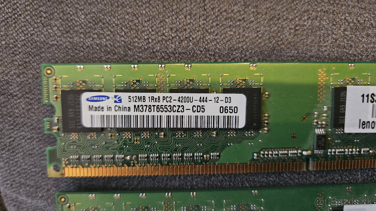 Pamäte 2GB DDR3 PC8500 aj DDR2 - 4