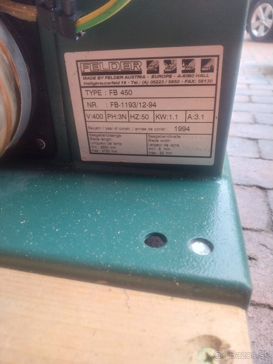 Pásová píla na drevo FELDER - 4