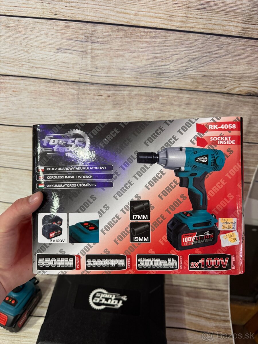 Aku rázový uťahovák Force Tools + kufor (komplet) - 4