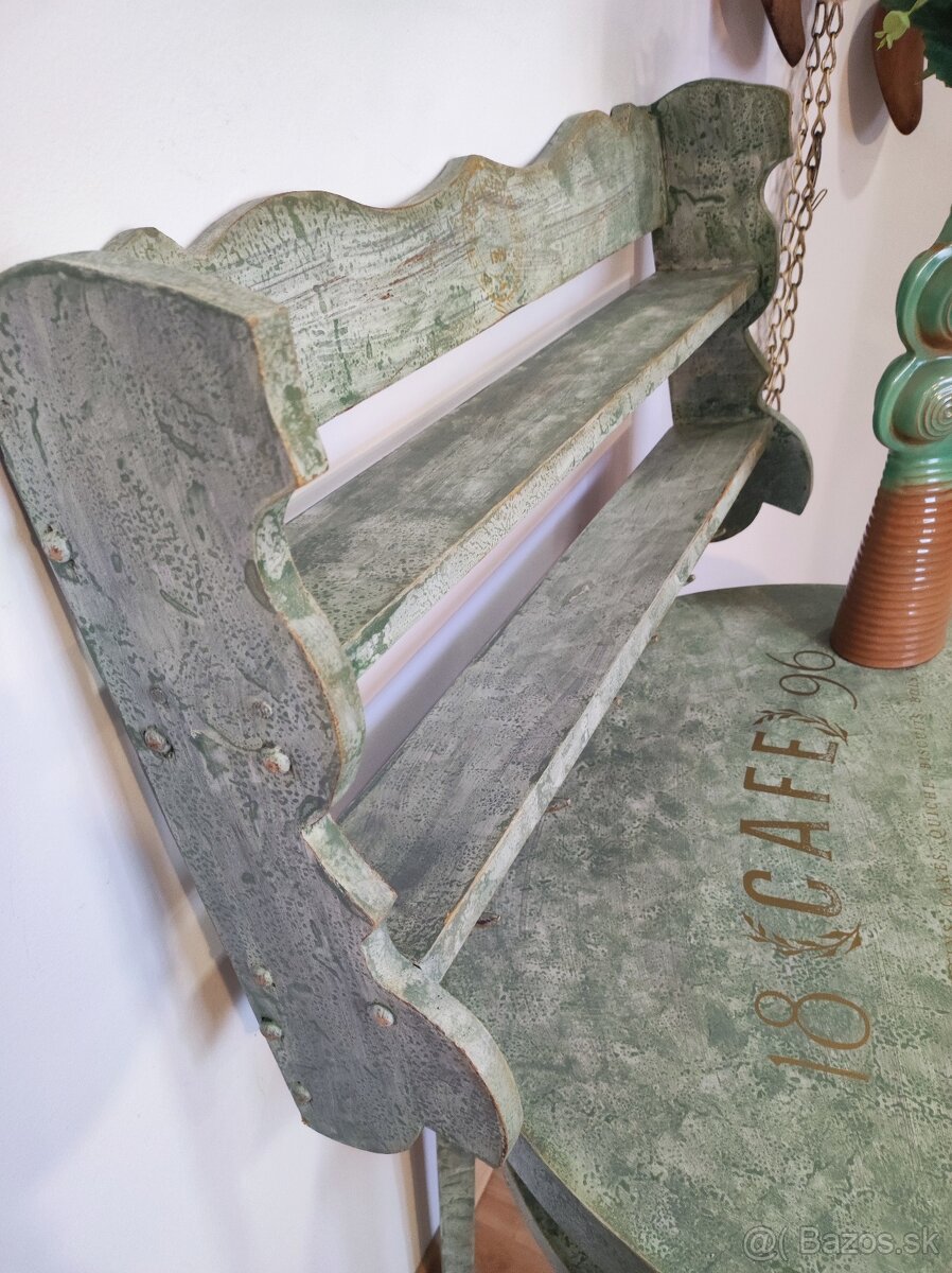 Okrúhly stôl, polička - 4