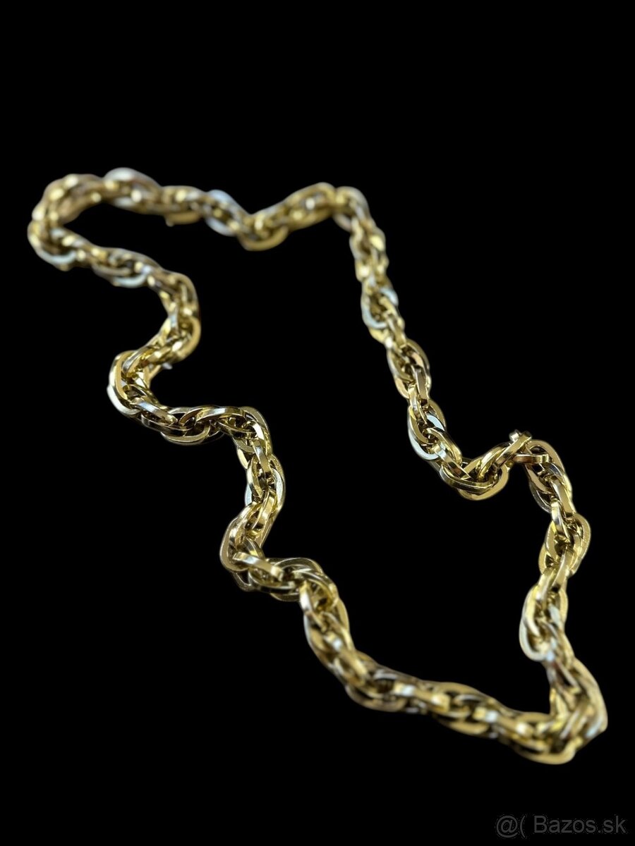Zlatá reťaz - retiazka Atypický vzor, 14k zlato 585 - 4