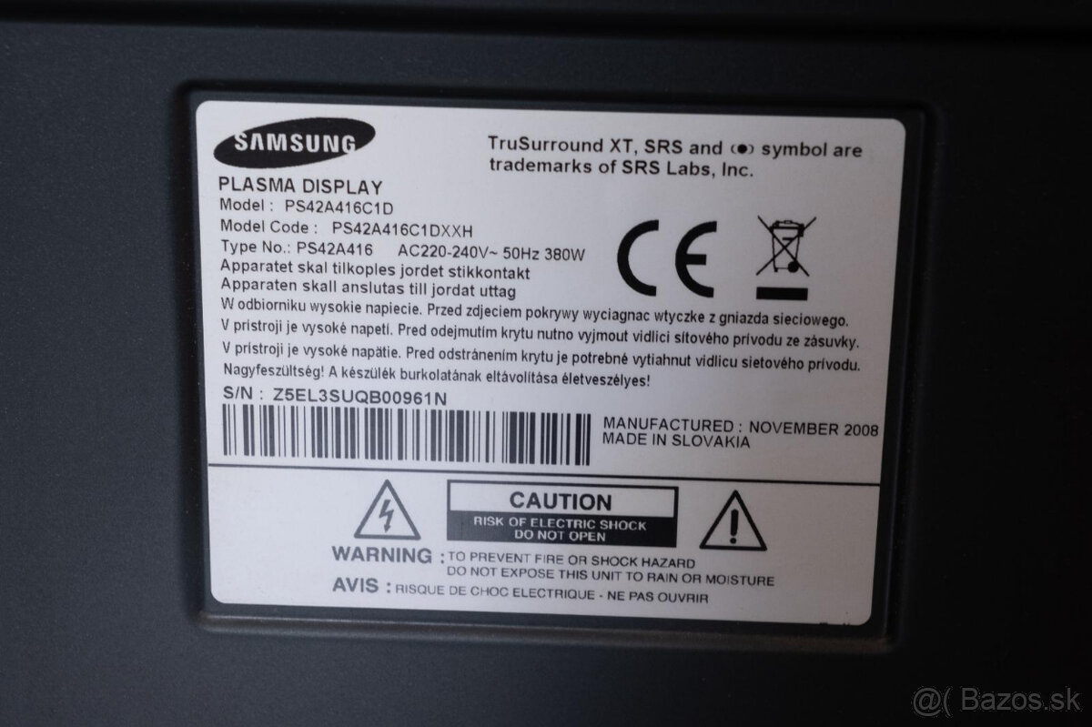 ♦️ Samsung PS42A416C1D ♦️ - 4