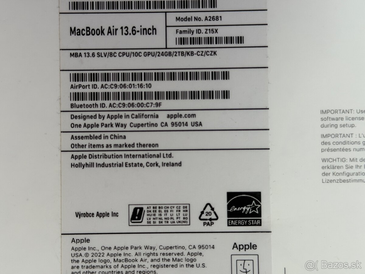 MacBook Air M2 | 24GB/2TB SSD/ 1 rok záruka - 4