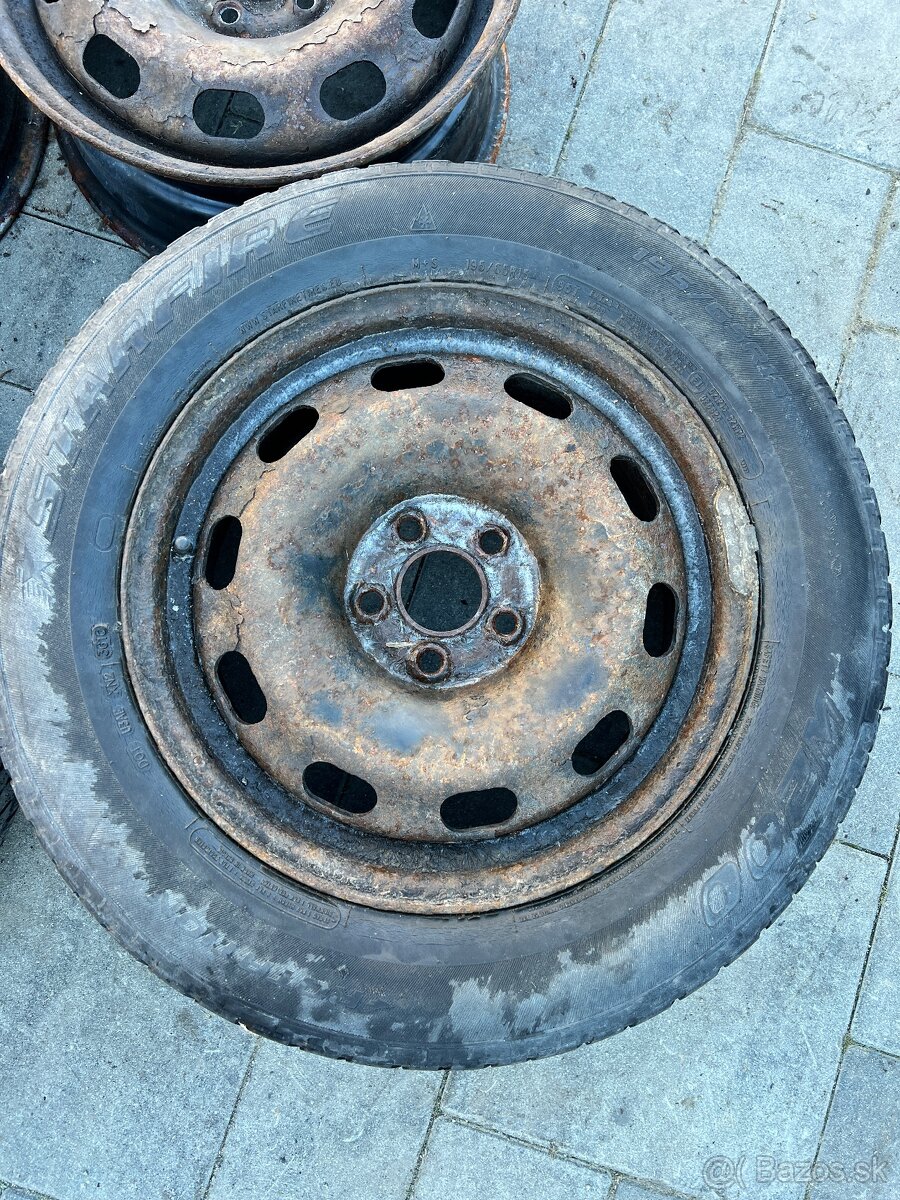 Plechové disky VW 5x100 R15 - 4