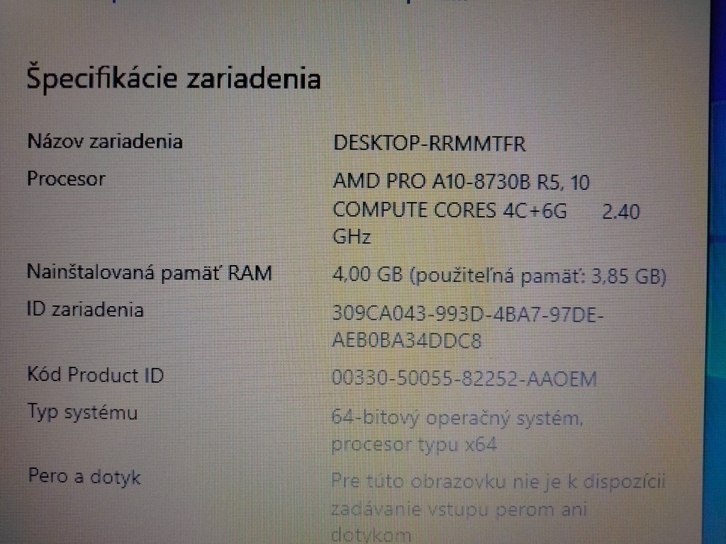 predám notebook HP PROBOOK 645 G4 ,WINDOWS 10. - 4