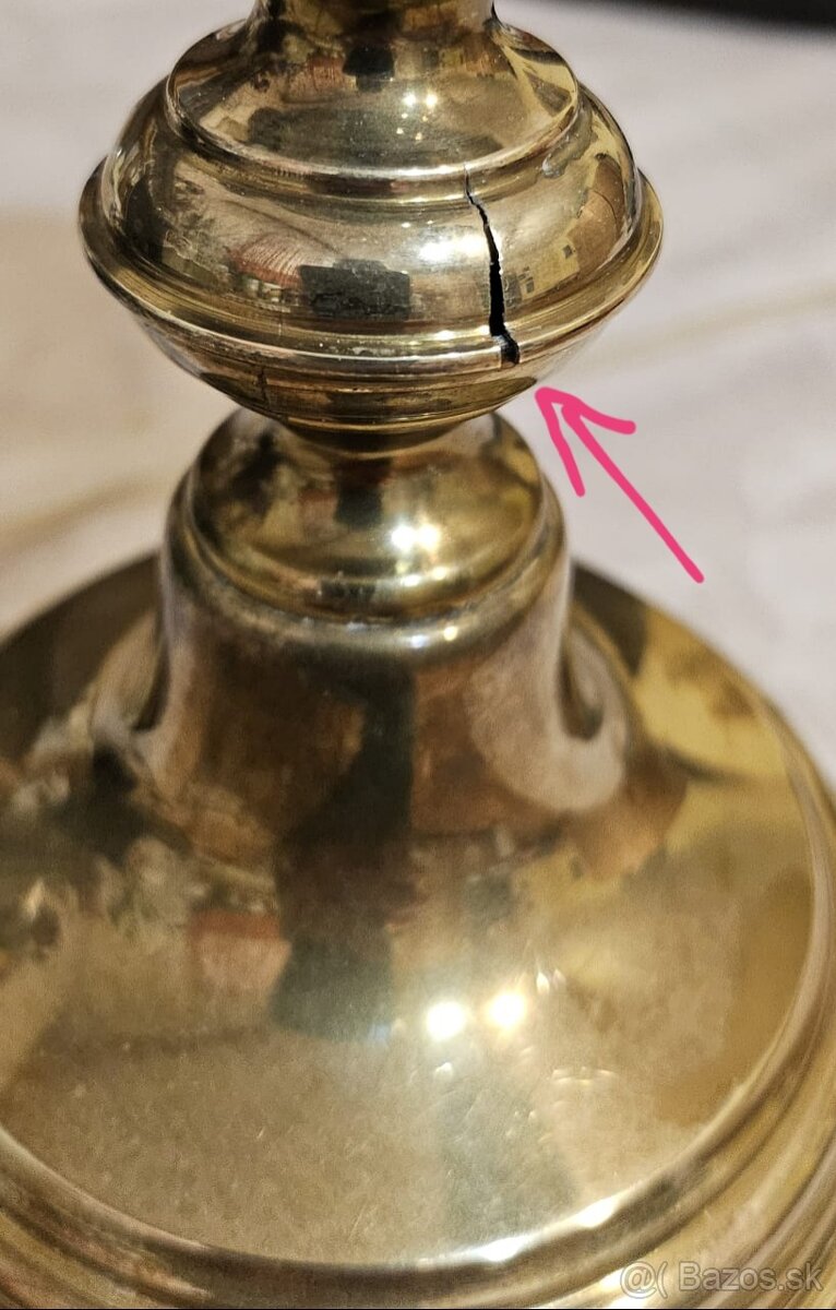 Retro mosadzny svietnik - 4