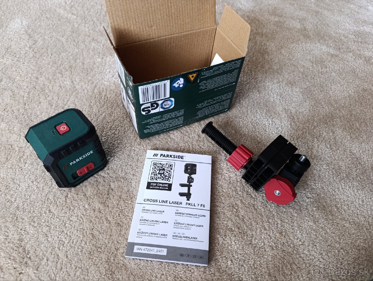 Set laserový merač a krížový líniový laser PARKSIDE - 4