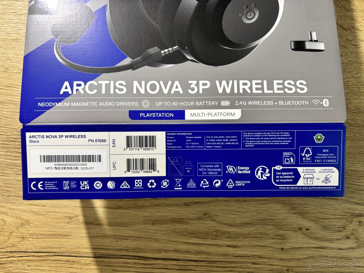 Sluchadla Steelseries Arctis Nova 3P wireless - NOVÉ - 4