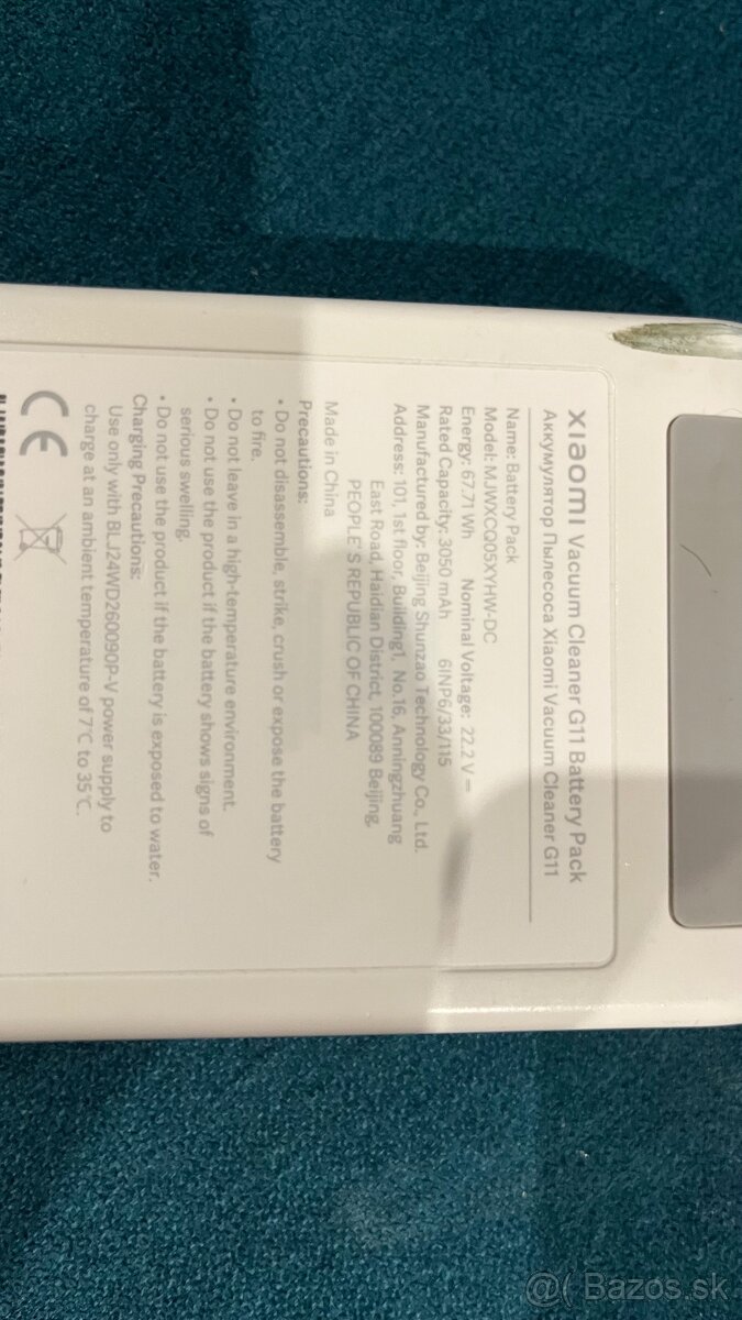 Predám batériu pre vysávač Xiaomi G11 - 4