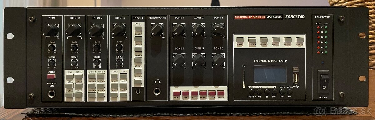 Fonestar MAZ6600RU multizónový zosilňovač - 4