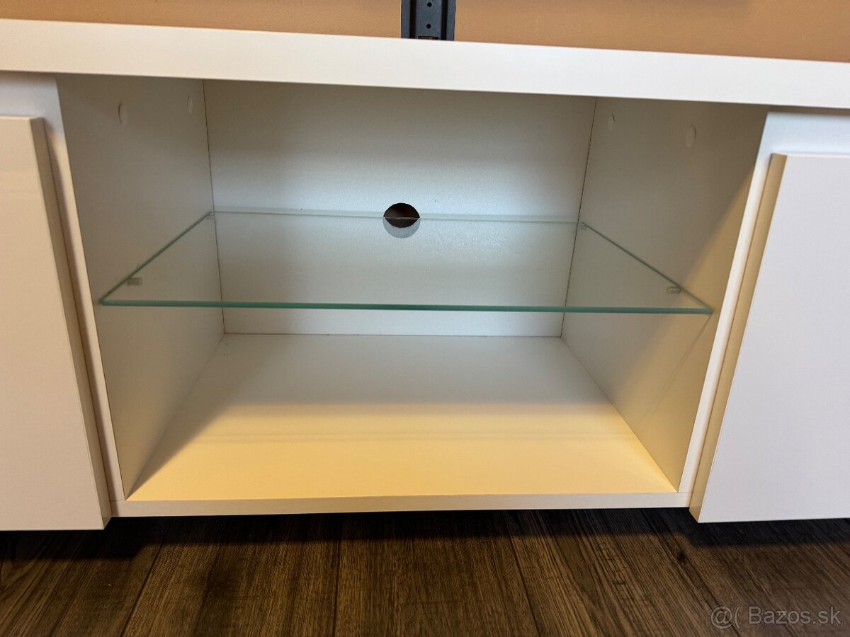 Tv stolík - biely - 4