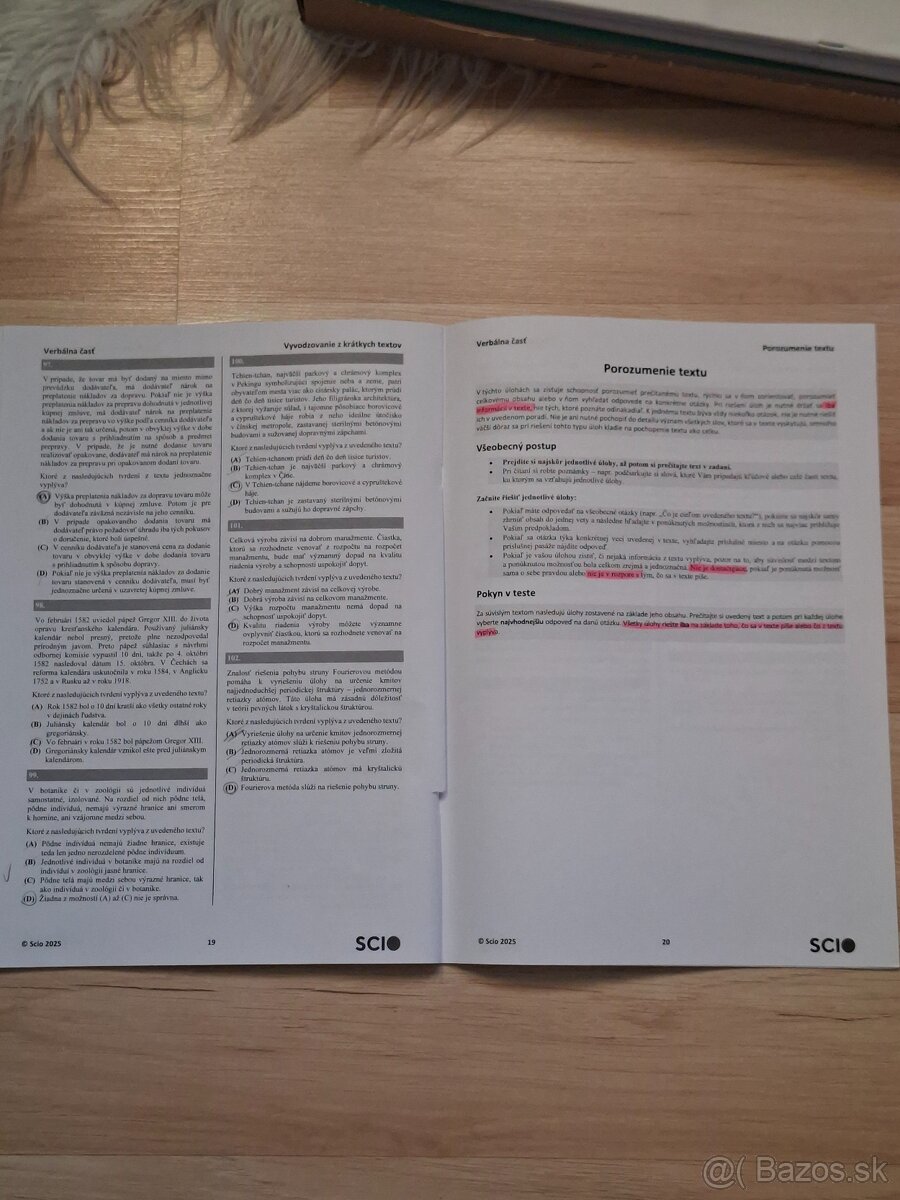 VŠP Scio testy - 4