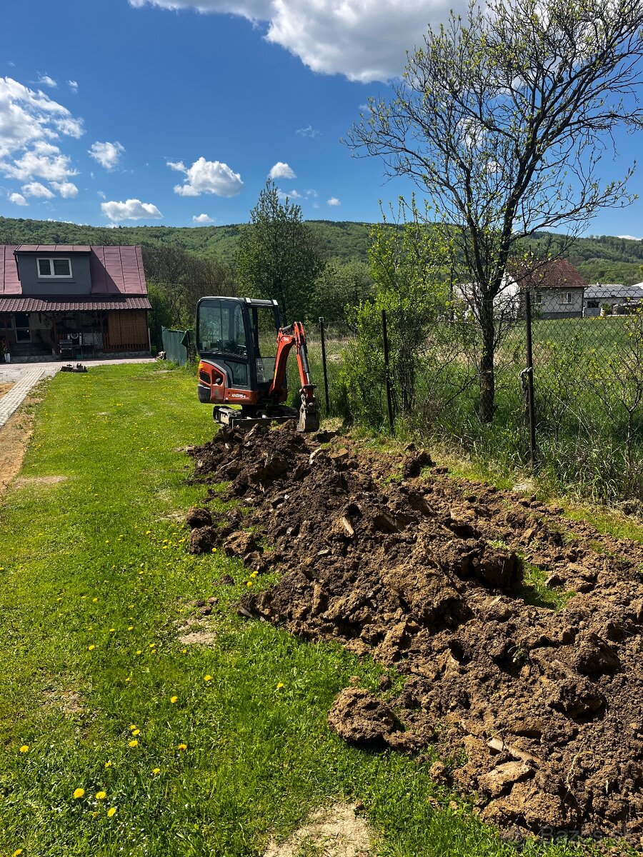 Zemné a výkopové práce, Minibager, nákladná doprava bager - 4