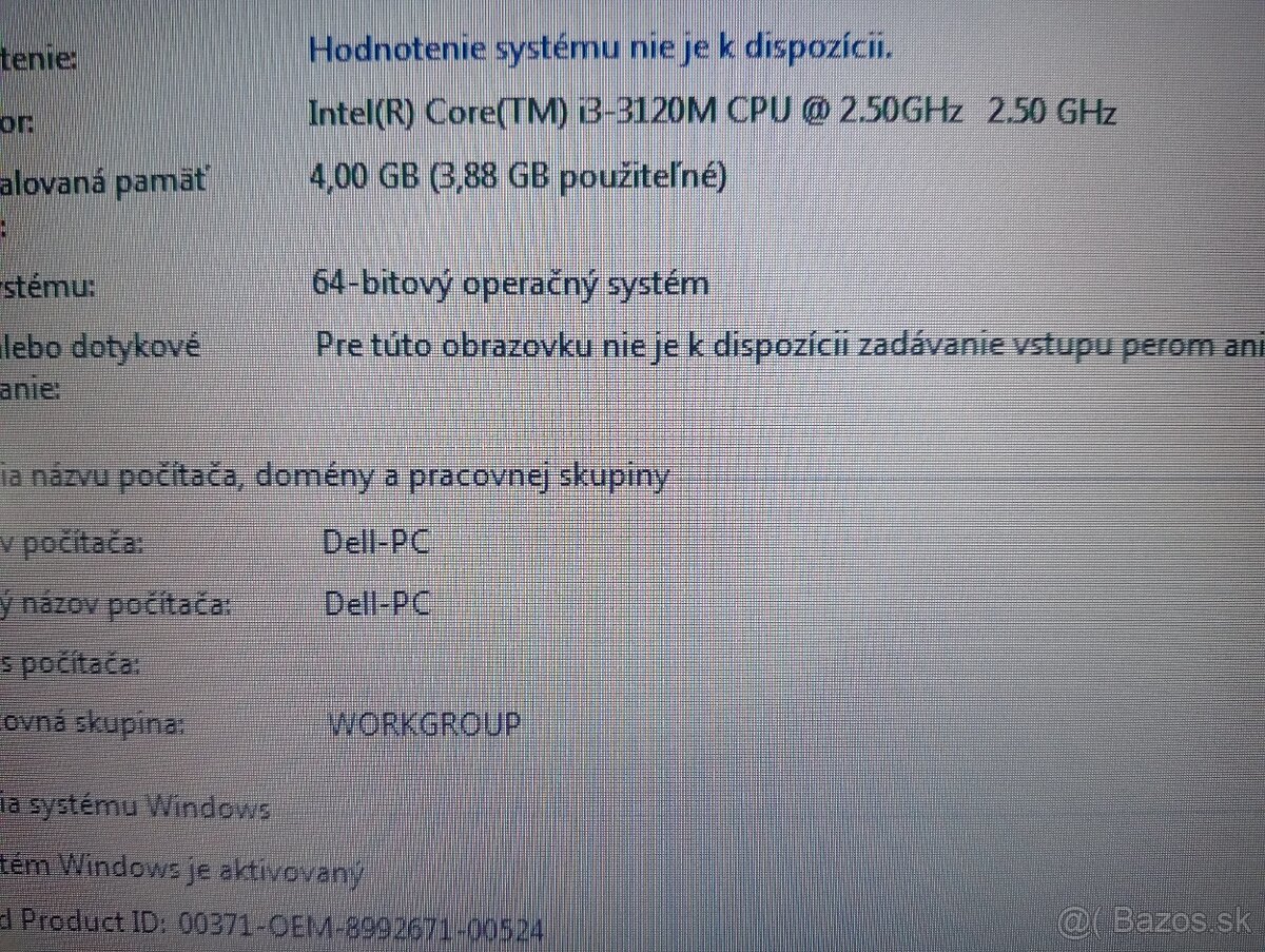 predám notebook DELL LATITUDE E5530 , WINDOWS 7 - 4