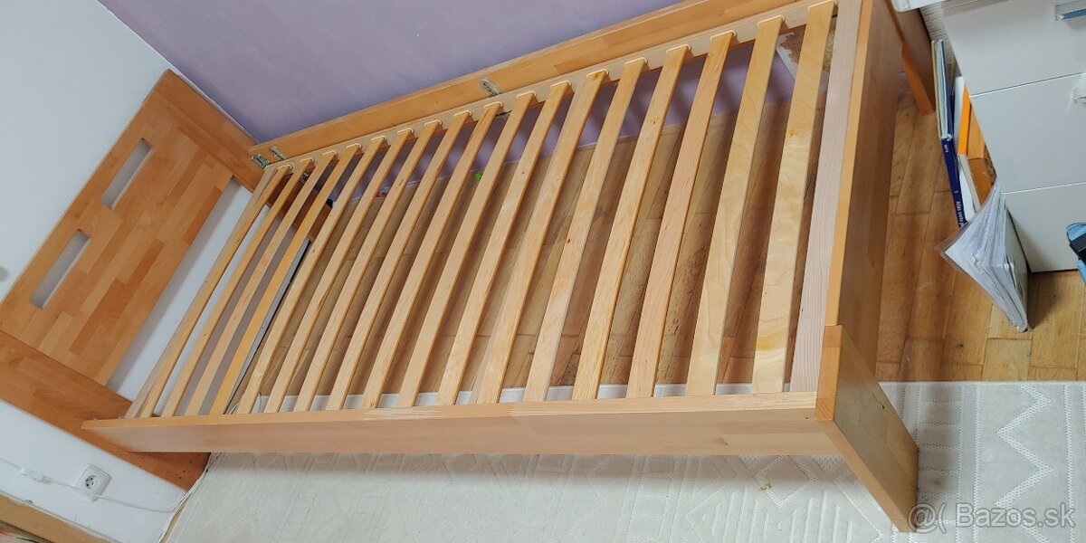 Dubová postel masivne drevo 210cm. - 4