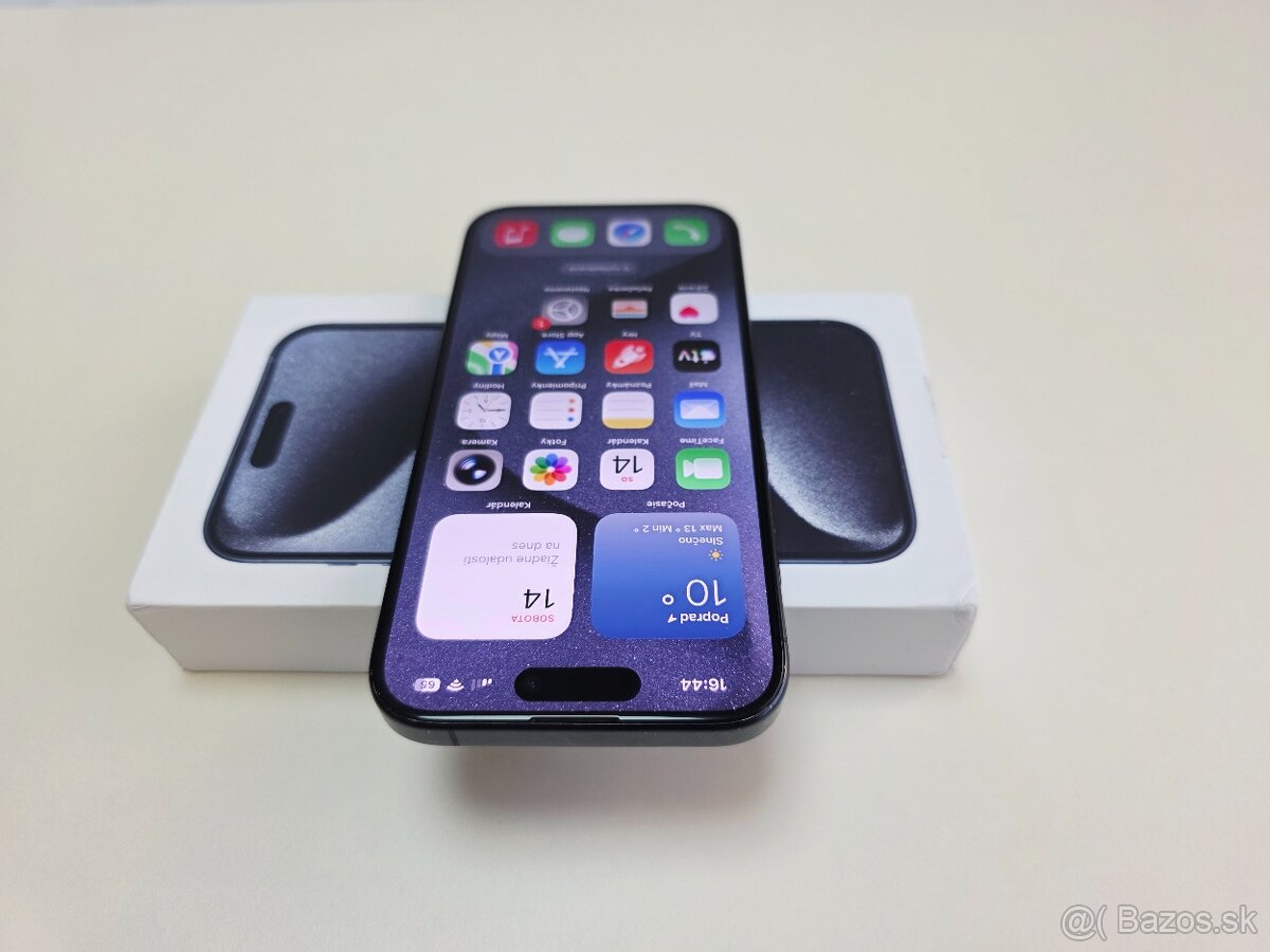 APPLE IPHONE 15 PRO 256GB BLUE TITANIUM,BATERKA 100% - 4