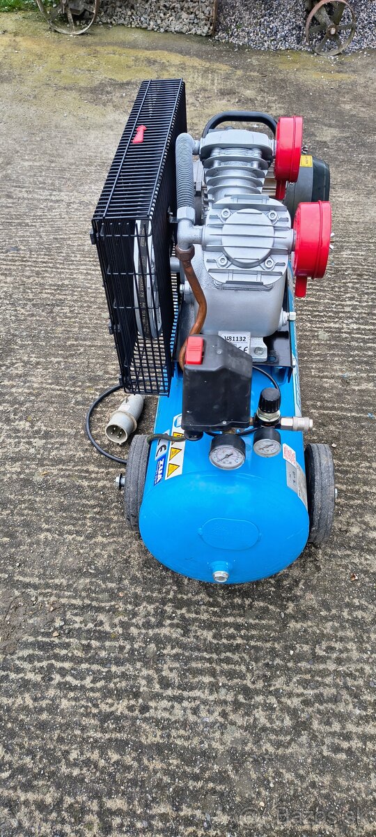 Dvojvalcový kompresor s 50l. nádržou na 380V. - 4