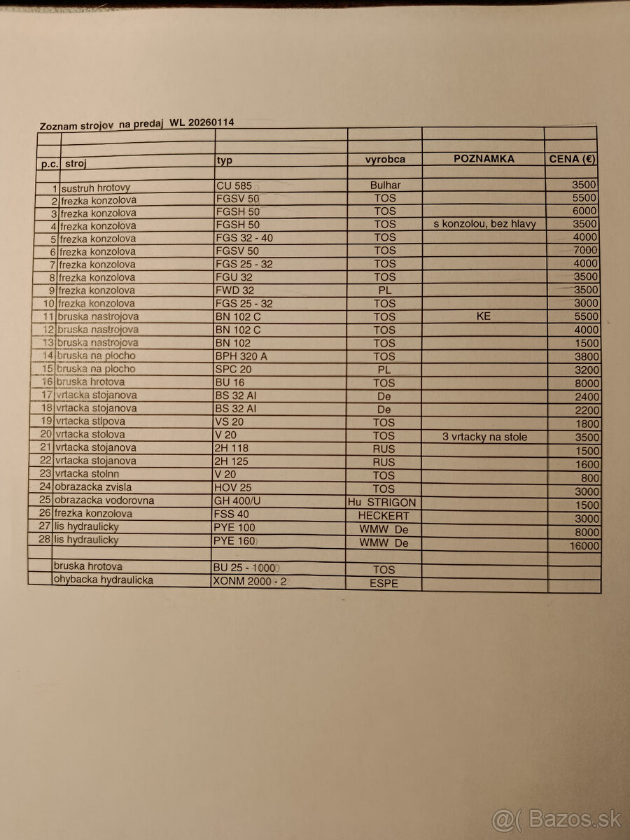 sústruh hrotový CU 585 - 4