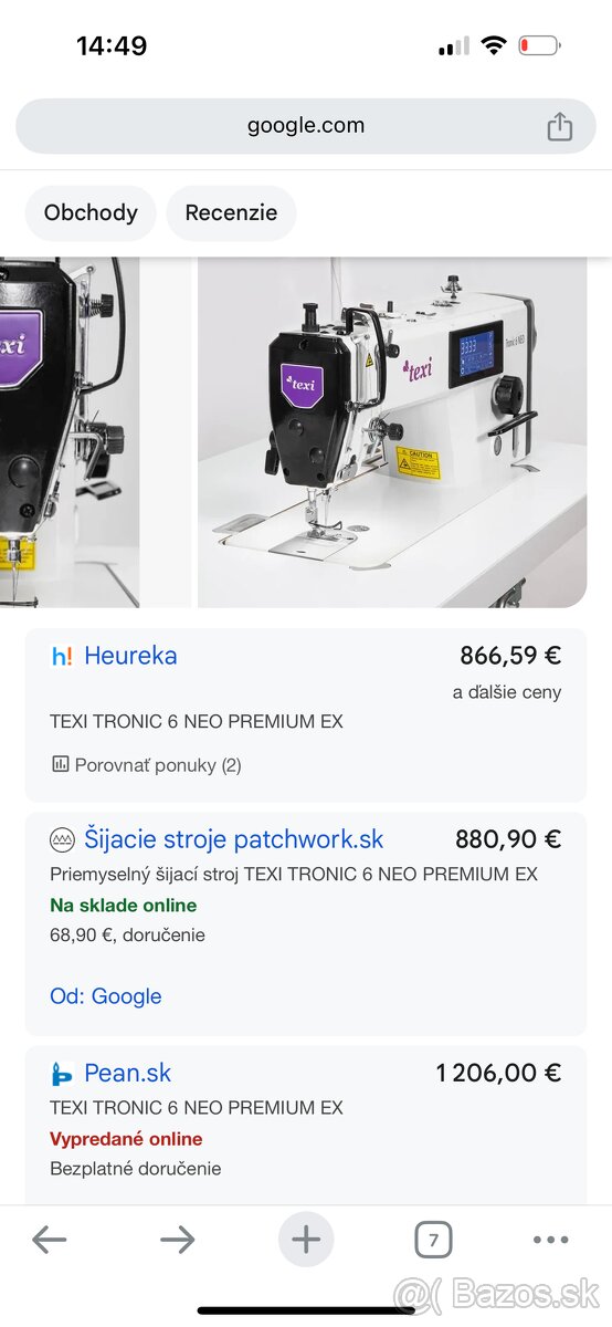 Texi Tronic 6 neo šijací stroj rovnosteh - 4