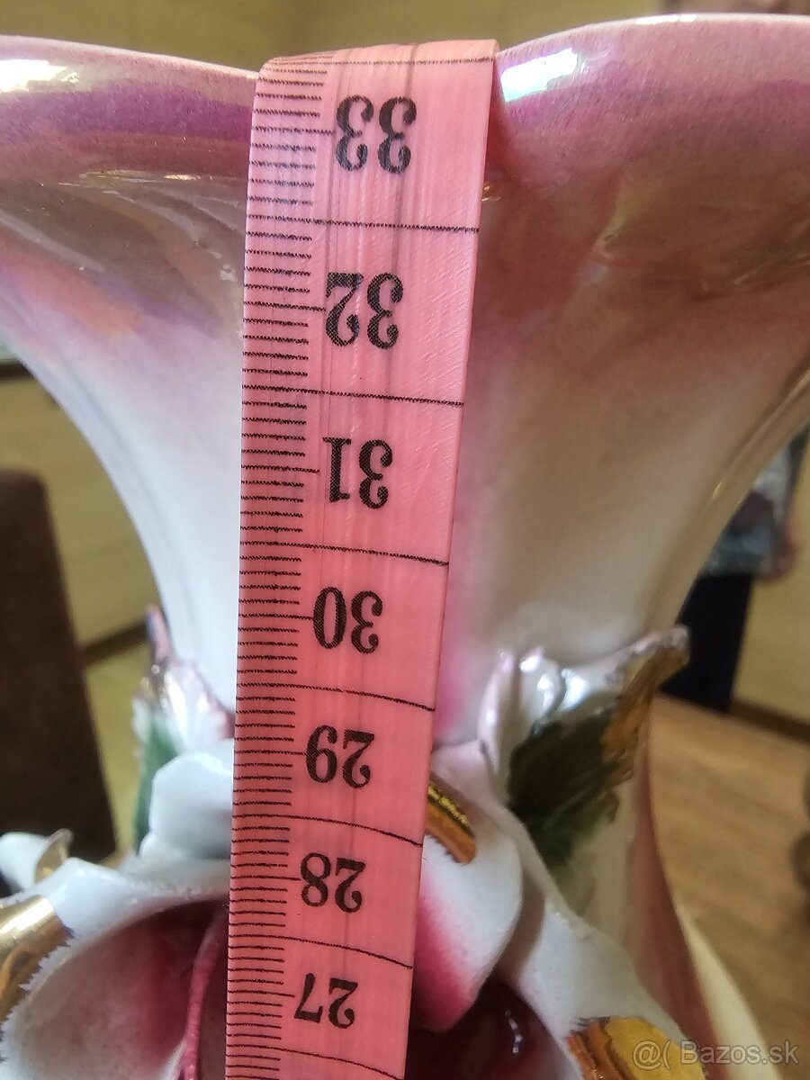 Talianska porcelánová váza Capodimonte. - 4