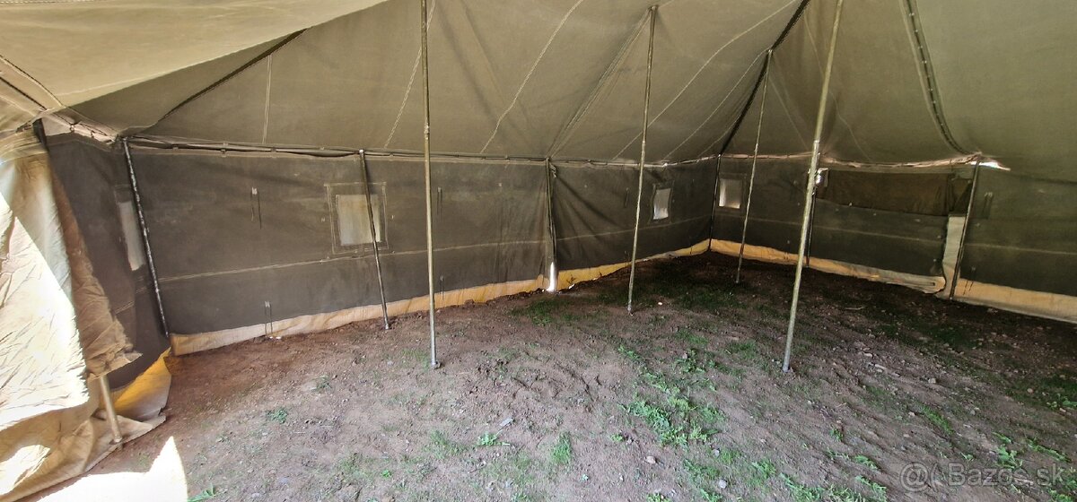 2ks vojensky opravarensky stan 8x6m, aj s vleckou.. - 4