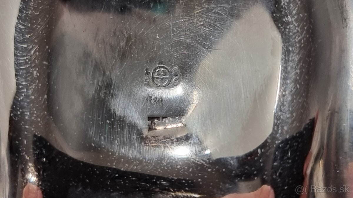 Starožitný strieborný svietnik - 354 gramov - 4