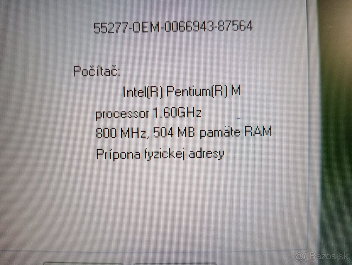 predám ACER TRAVELMATE 4061WLMI , WINDOWS XP - 4