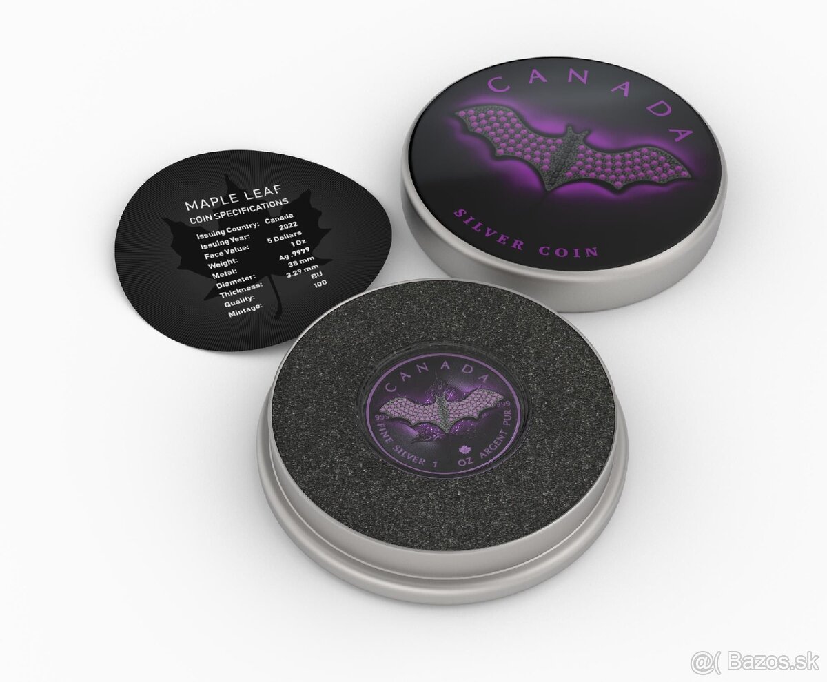 Investicne striebro mince minca Maple Leaf 100 ks svet - 4